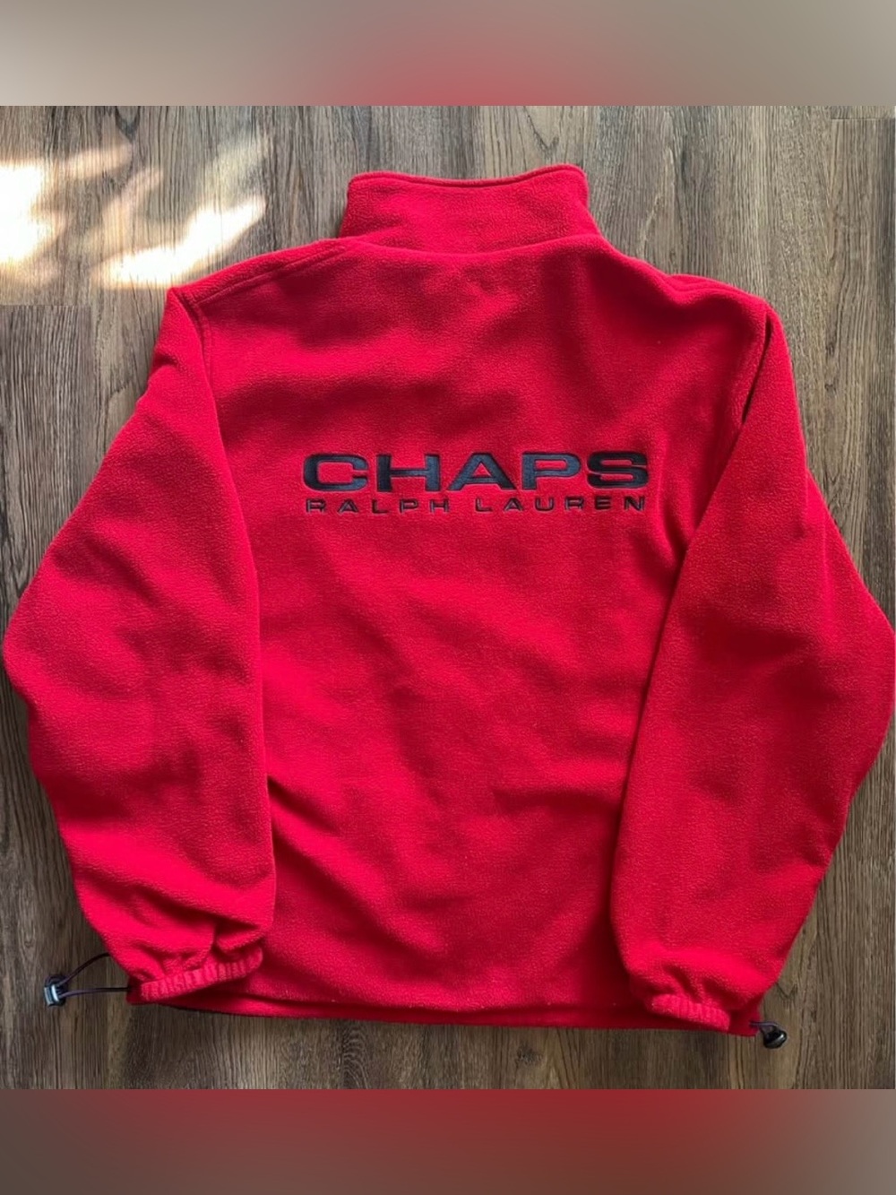 Ralph Lauren Chaps Vintage 90s Reversible Fleece Jacket Size L
